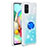 Silicone Candy Rubber TPU Bling-Bling Soft Case Cover with Finger Ring Stand S01 for Samsung Galaxy A71 4G A715 Sky Blue