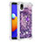 Silicone Candy Rubber TPU Bling-Bling Soft Case Cover with Finger Ring Stand S01 for Samsung Galaxy M01 Core Purple