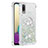 Silicone Candy Rubber TPU Bling-Bling Soft Case Cover with Finger Ring Stand S01 for Samsung Galaxy M02