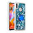 Silicone Candy Rubber TPU Bling-Bling Soft Case Cover with Finger Ring Stand S01 for Samsung Galaxy M11 Blue