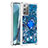 Silicone Candy Rubber TPU Bling-Bling Soft Case Cover with Finger Ring Stand S01 for Samsung Galaxy Note 20 5G Blue