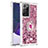 Silicone Candy Rubber TPU Bling-Bling Soft Case Cover with Finger Ring Stand S01 for Samsung Galaxy Note 20 Ultra 5G