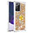 Silicone Candy Rubber TPU Bling-Bling Soft Case Cover with Finger Ring Stand S01 for Samsung Galaxy Note 20 Ultra 5G Gold