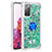 Silicone Candy Rubber TPU Bling-Bling Soft Case Cover with Finger Ring Stand S01 for Samsung Galaxy S20 FE 4G