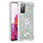 Silicone Candy Rubber TPU Bling-Bling Soft Case Cover with Finger Ring Stand S01 for Samsung Galaxy S20 FE 4G