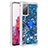 Silicone Candy Rubber TPU Bling-Bling Soft Case Cover with Finger Ring Stand S01 for Samsung Galaxy S20 FE 5G Blue