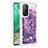 Silicone Candy Rubber TPU Bling-Bling Soft Case Cover with Finger Ring Stand S01 for Xiaomi Mi 10T 5G Purple