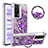 Silicone Candy Rubber TPU Bling-Bling Soft Case Cover with Finger Ring Stand S01 for Xiaomi Poco F5 Pro 5G Purple