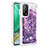 Silicone Candy Rubber TPU Bling-Bling Soft Case Cover with Finger Ring Stand S01 for Xiaomi Redmi K30S 5G Purple