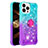 Silicone Candy Rubber TPU Bling-Bling Soft Case Cover with Finger Ring Stand S02 for Apple iPhone 13 Pro Max