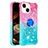 Silicone Candy Rubber TPU Bling-Bling Soft Case Cover with Finger Ring Stand S02 for Apple iPhone 14