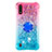 Silicone Candy Rubber TPU Bling-Bling Soft Case Cover with Finger Ring Stand S02 for Samsung Galaxy A01 SM-A015