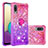 Silicone Candy Rubber TPU Bling-Bling Soft Case Cover with Finger Ring Stand S02 for Samsung Galaxy A02