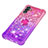 Silicone Candy Rubber TPU Bling-Bling Soft Case Cover with Finger Ring Stand S02 for Samsung Galaxy A04s