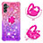 Silicone Candy Rubber TPU Bling-Bling Soft Case Cover with Finger Ring Stand S02 for Samsung Galaxy A13 5G