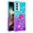 Silicone Candy Rubber TPU Bling-Bling Soft Case Cover with Finger Ring Stand S02 for Samsung Galaxy A15 LTE