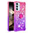 Silicone Candy Rubber TPU Bling-Bling Soft Case Cover with Finger Ring Stand S02 for Samsung Galaxy A15 LTE