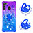 Silicone Candy Rubber TPU Bling-Bling Soft Case Cover with Finger Ring Stand S02 for Samsung Galaxy A21