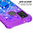 Silicone Candy Rubber TPU Bling-Bling Soft Case Cover with Finger Ring Stand S02 for Samsung Galaxy A21s