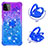 Silicone Candy Rubber TPU Bling-Bling Soft Case Cover with Finger Ring Stand S02 for Samsung Galaxy A22 5G