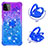 Silicone Candy Rubber TPU Bling-Bling Soft Case Cover with Finger Ring Stand S02 for Samsung Galaxy A22s 5G