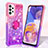 Silicone Candy Rubber TPU Bling-Bling Soft Case Cover with Finger Ring Stand S02 for Samsung Galaxy A23 4G