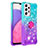 Silicone Candy Rubber TPU Bling-Bling Soft Case Cover with Finger Ring Stand S02 for Samsung Galaxy A33 5G