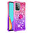 Silicone Candy Rubber TPU Bling-Bling Soft Case Cover with Finger Ring Stand S02 for Samsung Galaxy A52 4G