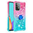 Silicone Candy Rubber TPU Bling-Bling Soft Case Cover with Finger Ring Stand S02 for Samsung Galaxy A52 4G