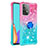 Silicone Candy Rubber TPU Bling-Bling Soft Case Cover with Finger Ring Stand S02 for Samsung Galaxy A52 5G