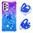 Silicone Candy Rubber TPU Bling-Bling Soft Case Cover with Finger Ring Stand S02 for Samsung Galaxy A73 5G