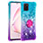 Silicone Candy Rubber TPU Bling-Bling Soft Case Cover with Finger Ring Stand S02 for Samsung Galaxy A81