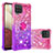 Silicone Candy Rubber TPU Bling-Bling Soft Case Cover with Finger Ring Stand S02 for Samsung Galaxy F12