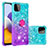 Silicone Candy Rubber TPU Bling-Bling Soft Case Cover with Finger Ring Stand S02 for Samsung Galaxy F42 5G