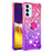 Silicone Candy Rubber TPU Bling-Bling Soft Case Cover with Finger Ring Stand S02 for Samsung Galaxy F54 5G