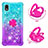 Silicone Candy Rubber TPU Bling-Bling Soft Case Cover with Finger Ring Stand S02 for Samsung Galaxy M01 Core