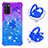 Silicone Candy Rubber TPU Bling-Bling Soft Case Cover with Finger Ring Stand S02 for Samsung Galaxy M02s