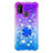 Silicone Candy Rubber TPU Bling-Bling Soft Case Cover with Finger Ring Stand S02 for Samsung Galaxy M21