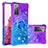 Silicone Candy Rubber TPU Bling-Bling Soft Case Cover with Finger Ring Stand S02 for Samsung Galaxy S20 FE 4G Purple