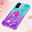 Silicone Candy Rubber TPU Bling-Bling Soft Case Cover with Finger Ring Stand S02 for Xiaomi Poco C55