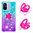 Silicone Candy Rubber TPU Bling-Bling Soft Case Cover with Finger Ring Stand S02 for Xiaomi Poco C55