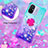 Silicone Candy Rubber TPU Bling-Bling Soft Case Cover with Finger Ring Stand S02 for Xiaomi Poco C55