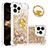 Silicone Candy Rubber TPU Bling-Bling Soft Case Cover with Finger Ring Stand S03 for Apple iPhone 15 Pro