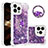 Silicone Candy Rubber TPU Bling-Bling Soft Case Cover with Finger Ring Stand S03 for Apple iPhone 15 Pro