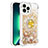 Silicone Candy Rubber TPU Bling-Bling Soft Case Cover with Finger Ring Stand S03 for Apple iPhone 15 Pro