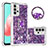 Silicone Candy Rubber TPU Bling-Bling Soft Case Cover with Finger Ring Stand S03 for Samsung Galaxy A32 4G