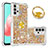 Silicone Candy Rubber TPU Bling-Bling Soft Case Cover with Finger Ring Stand S03 for Samsung Galaxy A32 4G