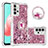 Silicone Candy Rubber TPU Bling-Bling Soft Case Cover with Finger Ring Stand S03 for Samsung Galaxy A32 5G