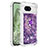 Silicone Candy Rubber TPU Bling-Bling Soft Case Cover with Finger Ring Stand YB1 for Google Pixel 8a 5G Purple