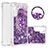 Silicone Candy Rubber TPU Bling-Bling Soft Case Cover with Finger Ring Stand YB1 for Samsung Galaxy A34 5G Purple